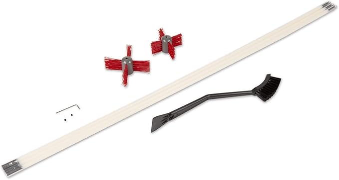 Gardus SootEater Pellet Stove Cleaning Kit - Complete Rotary Pellet Stove Vent Kit with Flexible rods, Propeller Pipe Brushes, & Flue Fire Prevention.