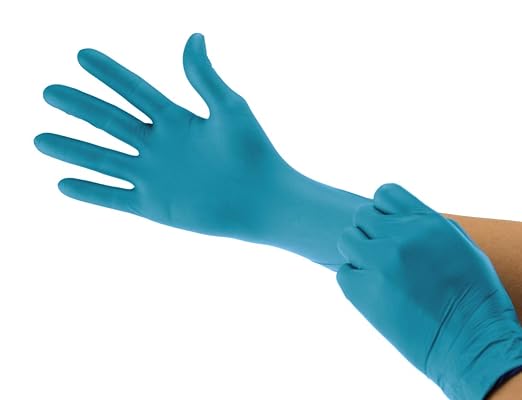 Cranberry USA Cranberry Luxe Nitrile Exam Gloves, Case of 3000, X-Small, Azure Blue, Lanolin & Vitamin E, 2.5 Mil