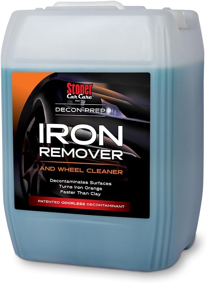 Stoner Car Care 92107 Iron Remover & Wheel Cleaner – Odorless Iron Fallout & Brake Dust Remover for Paint, Wheels & Glass – pH Balanced Rust Decontaminant with Color Indicator – 5 Gallon