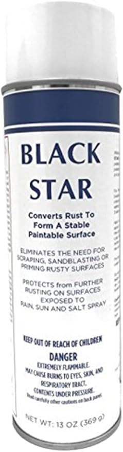 BLACK STAR Rust Converter - Converts Rust on Any Steel Surface - 1 Aerosol Spray Can