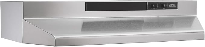 Broan-NuTone F403604 Exhaust Fan for Under Cabinet Two-Speed Four-Way Convertible Range Hood Insert with Light, 36-Inch, Stainless Steel