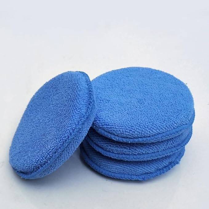 5/10/20PCS Soft Microfiber Car Detailing Applicator Pads - Round Pocket Foam Sponges for Waxing and Polishing Car Care(5PCS)