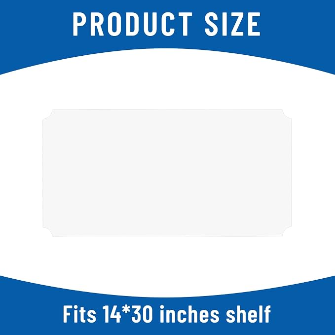 Frienda Set of 10 Wire Shelf Liner 14 x 30 Inch Heavy Duty Waterproof Shelf Liners for Wire Shelving, Non Adhesive Plastic Mat for Metal Rack Kitchen Shelves, Shoe Rack(Clear)