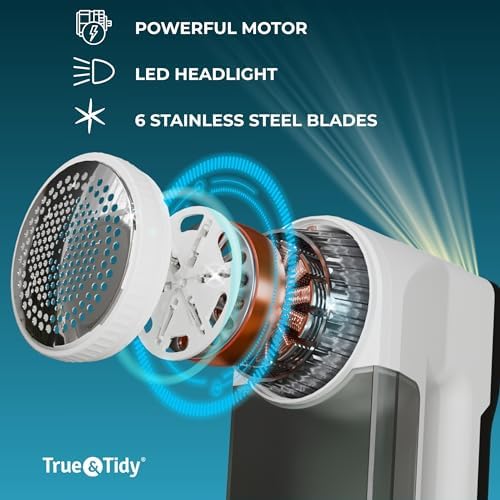 SALAV Heavy Duty Commercial Full-Size Garment Steamer with Foot Pedals and Extra Large 3L (101.5 oz) Water Tank and XL Rechargeable Fabric Shaver with Light, 6-Leaf Steel Blades, 3-Speed Motor