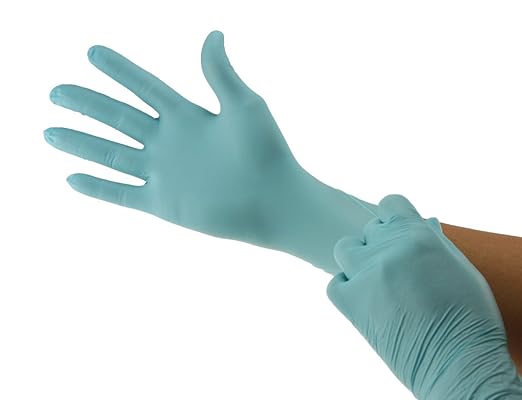 Cranberry USA Cranberry Aqua Source Nitrile Exam Gloves, Case of 2000, X-Small, Aqua, Lanolin & Vitamin E, 4.0 Mil