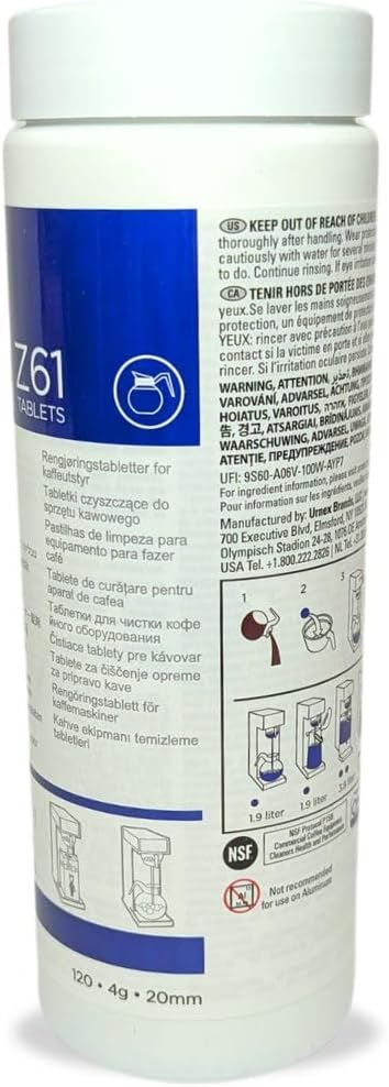 Urnex Tabz Coffee Brewer Cleaning Tablets - 120 Tablets