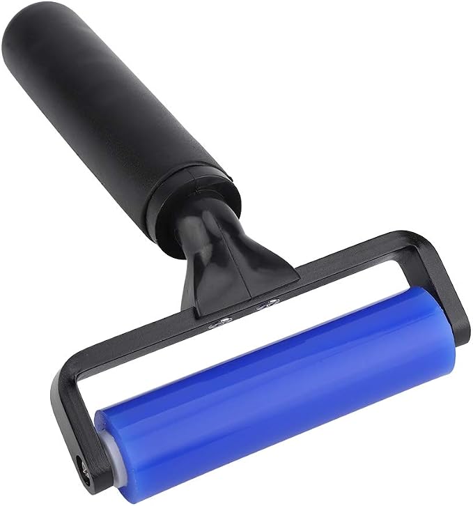 4 Inch Silicone Manual Roller Anti Static Cleaner Tool, Under the Action of Static Electricity, Small Impurities Will be Adsorbed on the Drum 4"