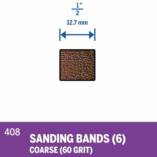 Dremel 408 1/2-Inch Sander Bands, Coarse, 48 Pack, Rotary Tool Accessory