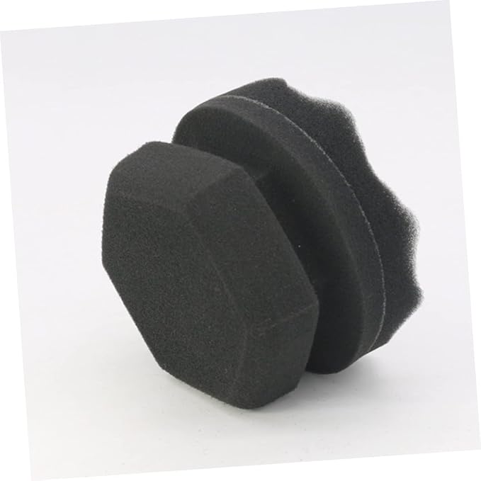 FAVOMOTO 12pcs Handy Wax Sponge Wave Pattern Polishing Sponges for Car Waxing and Detailing for Dashboard Seats Cleaning Durable and Easy to Grip Black