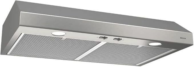 Broan-NuTone BCSD130SS Glacier Range Hood with Light, Exhaust Fan for Under Cabinet, Stainless Steel, 30-inch, 300 Max Blower CFM