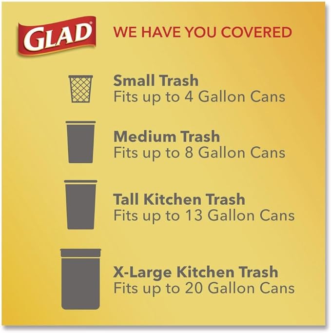 OdorShield Quick-Tie Small Trash Bags, 4 gal, 0.5 mil, 8" x 18", White, 156/Carton
