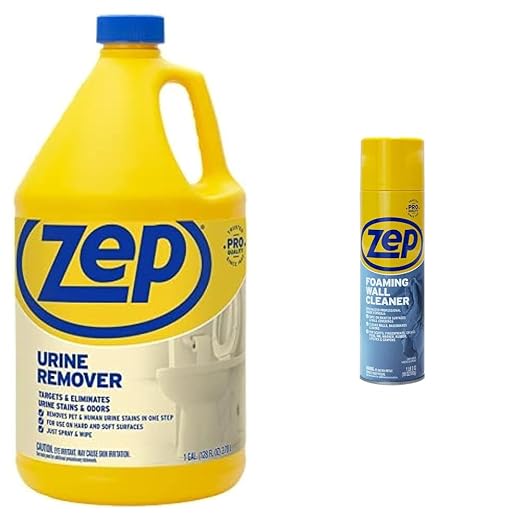 Zep 128oz Urine Remover and 18oz Foaming Wall Cleaner Bundle
