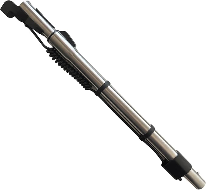 Wessel-Werk Telescopic Central Vacuum Wand with Cord Management, Stainless Steel Construction, Compatible with Electric Powerheads and Standard Gas Pump-Style Hose Handles (Exposed Integrated Wiring)