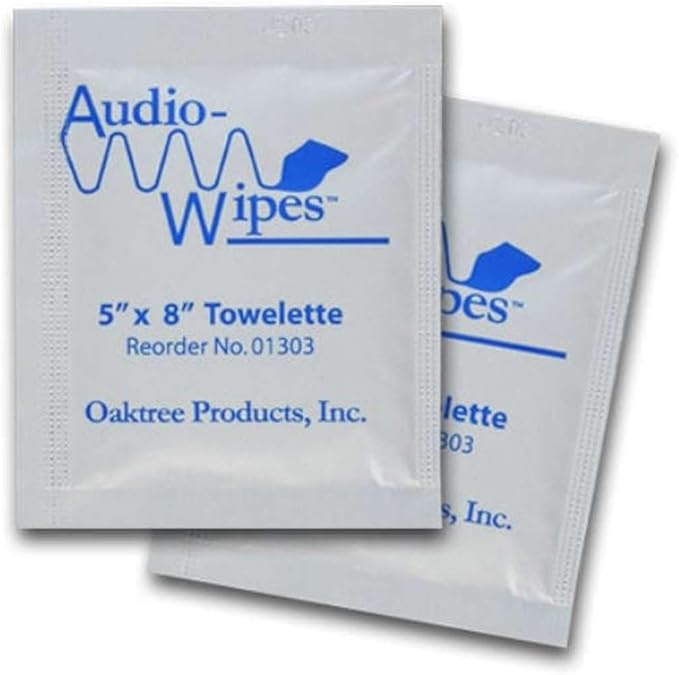 Audio-Wipes Individual Cleaning Towelettes – 30 Pack | Earbud & AirPods Cleaning Wipes for Earwax & Dust Removal | Safe for Earphones, iPhone, and Charging Ports