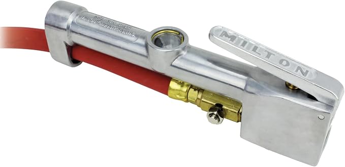 Milton 501 Dual Head Straight Chuck Inflator Gauge , Red