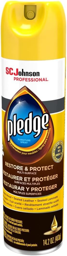 SC Johnson Professional, Pledge Revive It, Moisturizes and Revitalizes Surfaces, Aerosol, 14.2 Oz (Pack Of 6)