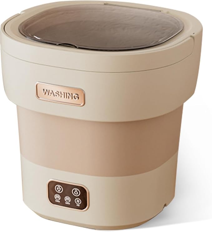 Garvee 12L Mini Portable Washing Machine and Dryer, Folding Compact Small Washer Fully Automatic 3 Cleaning Modes Collapsible Camping Washer for RV Dorm Travel Hotel Laundry