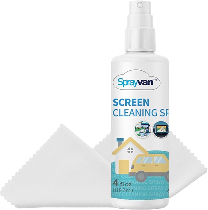 Screen Cleaner Spray -4oz Streak-Free TV Screen Cleaner Spray and Microfiber Cloth kit, Computer Screen Cleaner & Car Screen Cleaner for Flat Screen, TV,Laptop,Electronic Devices and Car