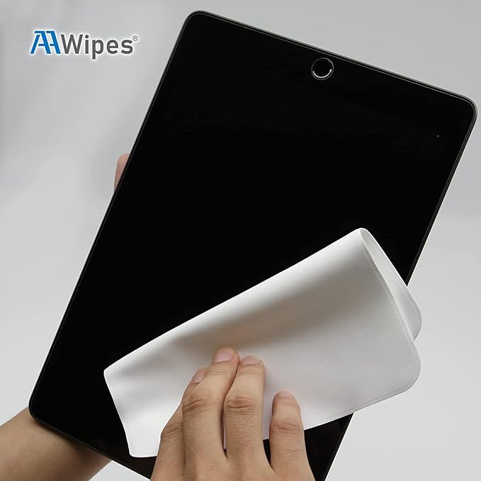 AAwipes Polishing Cloths 3 Packs (6.3" X 6.3", White, Thick, Superfine) Compatible with Apple iPhone, iPad, MacBook, iWatch, Soft & Nonabrasive Double-Layer Microfiber Cleaning Cloths (X3601)