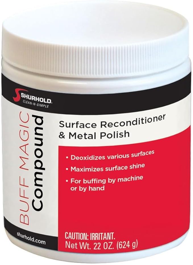 Shurhold Buff Magic Compound - Ultimate Restoration for Oxidation & Rust | Buffing & Polishing Pads for Metal & Gelcoat