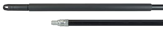 Weiler 44578 60" Metal Handle, Heavy-Duty, Metal Tip, Black with Black Foam Cover, Made in the USA (Pack of 12)