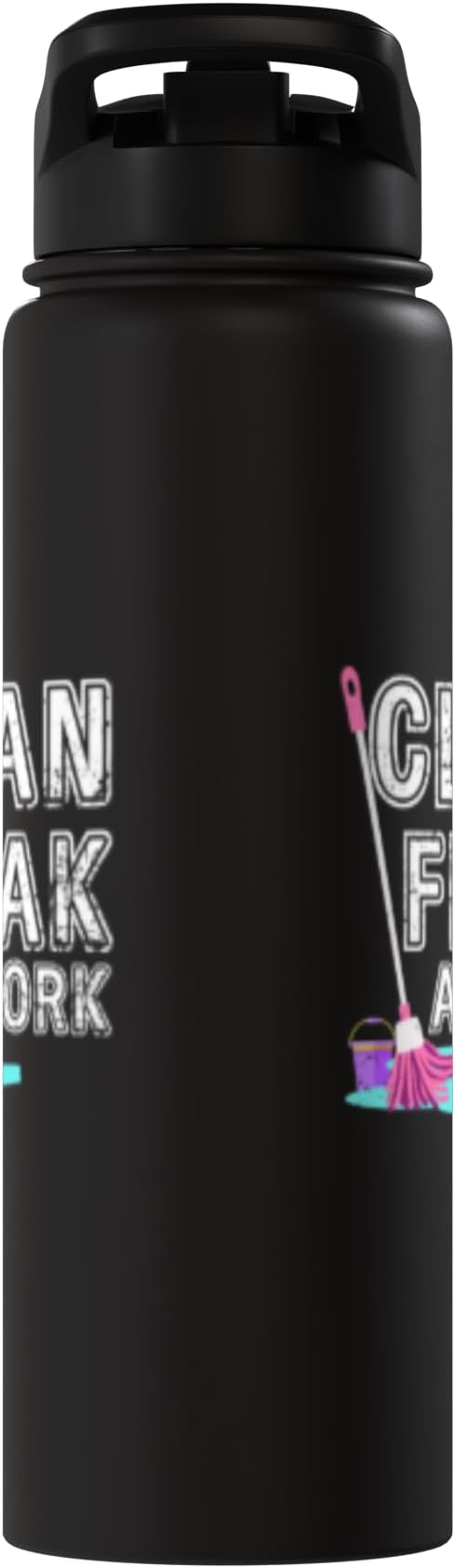 Clean Freak at Work Cleaning Stainless Steel Insulated Water Bottle