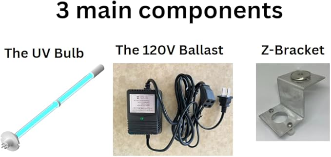 Coolworld 120V 14" Bulb UV Lamp for A/C HVAC Coil Systems - Up to 5 Tons