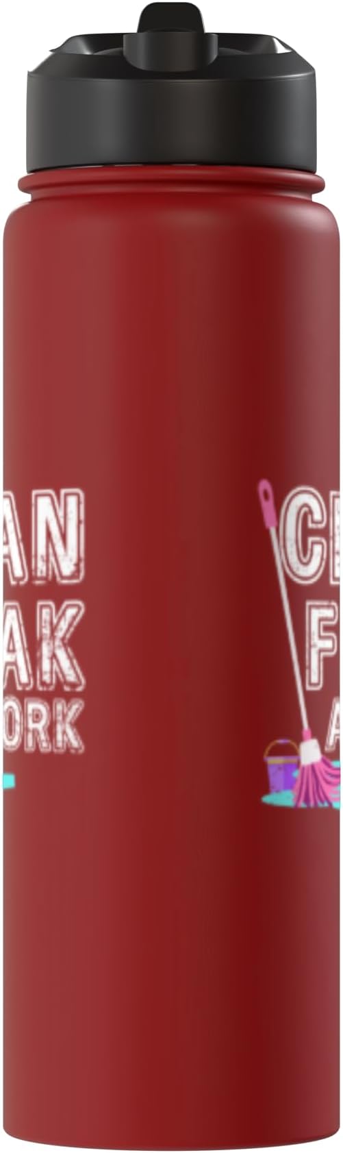 Clean Freak at Work Cleaning Stainless Steel Insulated Water Bottle