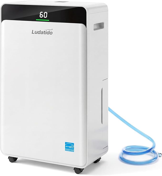 2026 Upgraded ENERGY STAR Dehumidifier, 80 Pint/Day, 5000 Sq.Ft for Whole Home & Basement, 1.72 Gal Tank, 35dB Quiet, Child Lock, Sleep/Fan/Dry Modes, 24H Timer & Auto Continuous Drain | 5000 Sq.Ft dehumidification area.1.72 Gal Tank, 35dB Quiet,Child ...