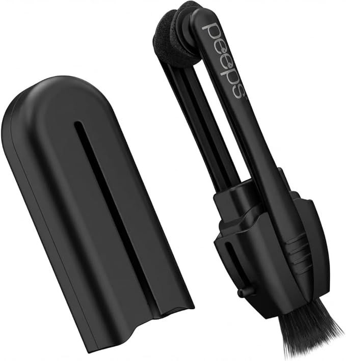 Peeps Carbon Klean Eyeglass Lens Cleaner - Efficient and Durable Carbon Microfiber Technology - Exclusively Used by NASA - 500 Uses (Black Soft Touch)