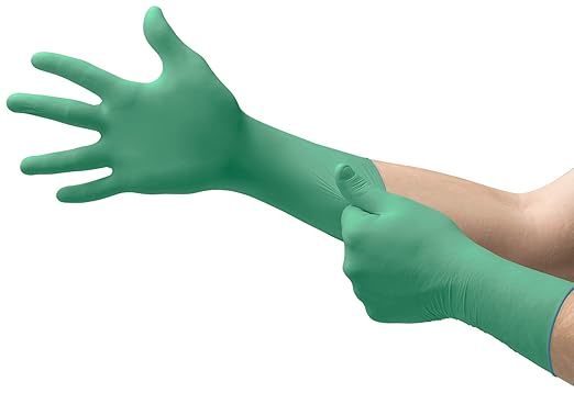 Microflex 93-260 Nitrile and Neoprene Gloves - Disposable, Chemical Resistant, Size Medium (Pack of 50)