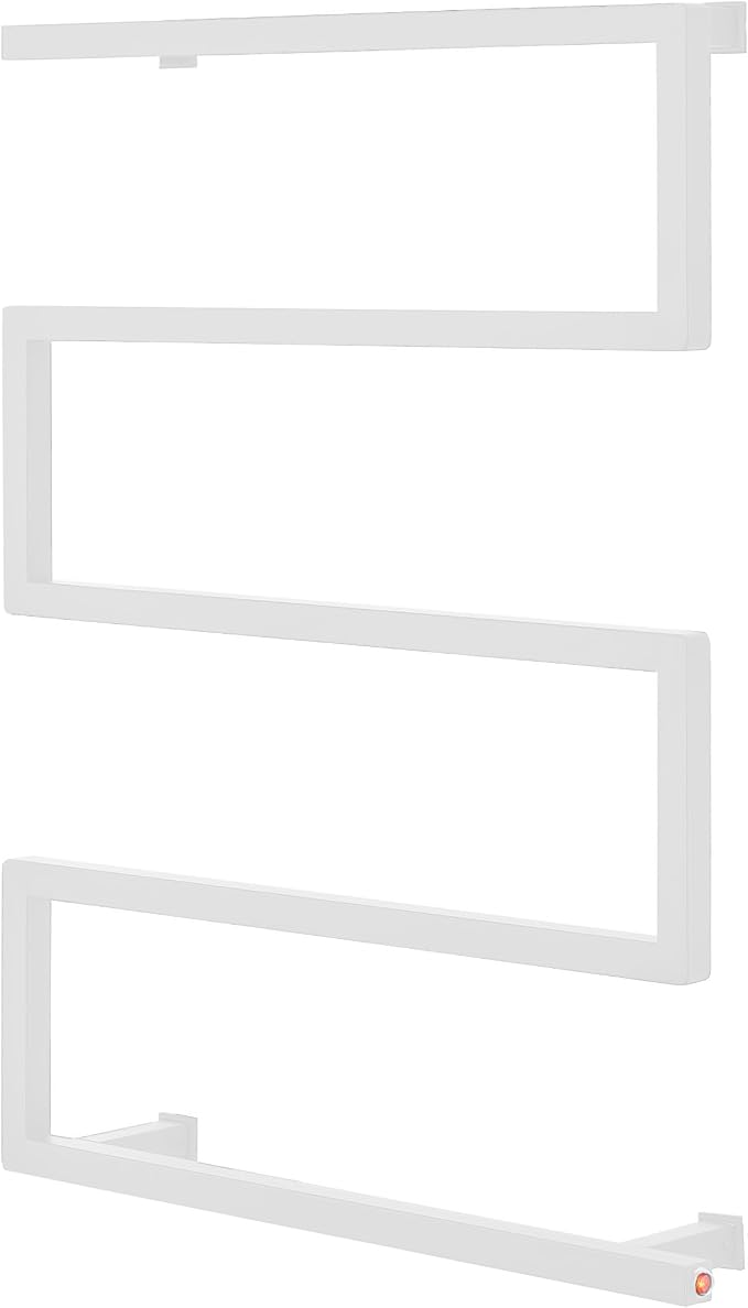 Voltaire 5-Bar Electric Towel Warmer in Matte White