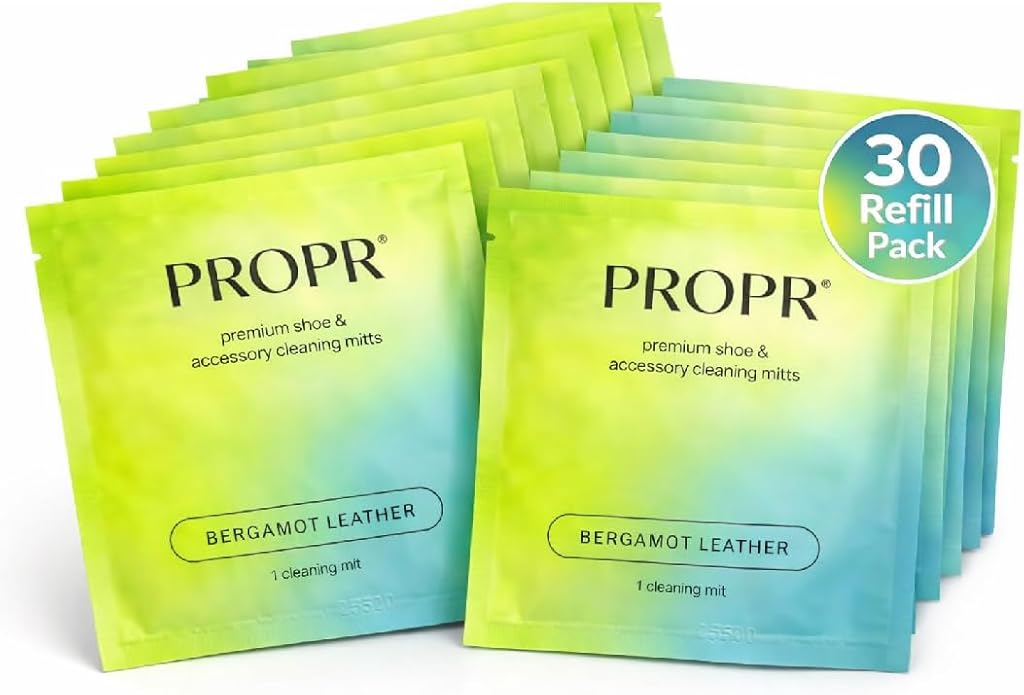 PROPR Premium Double Sided Shoe Cleaning Mitt – Individually Wrapped Travel Shoe Cleaner for Sneakers, Handbags & Leather
