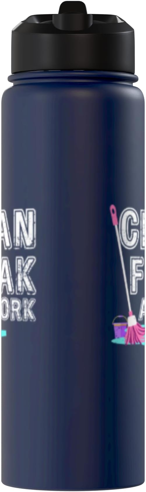 Clean Freak at Work Cleaning Stainless Steel Insulated Water Bottle