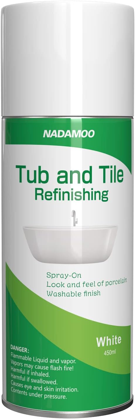 NADAMOO White Marble Countertop Paint Kit + Tub and Tile Spray Spray Paint (1 Can)