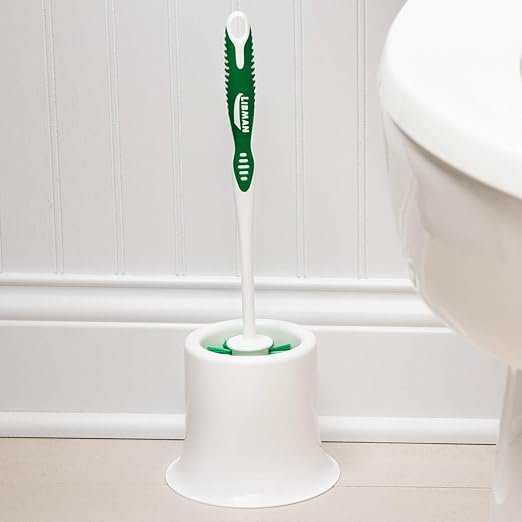 Libman Commercial 34 Round Bowl Brush and Open Caddy, Polypropylene, 15" Standing Height, Green and White (Pack of 4)