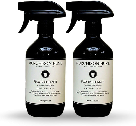 Murchison-Hume Natural Floor Cleaner Spray – Pet-Friendly, Non-Toxic, Plant-Based Formula for Hardwood, Tile & Laminate – Streak-Free Shine, Fresh Scent – 17oz Bottle (2 Pack) Original Fig