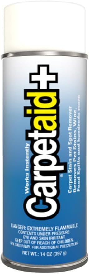 Carpet Aid Spot and Stain Remover, pH Balanced Cleaner for Carpets, Rugs, and Upholstery – Removes Oil, Grease, Ink, Coffee, Pet Urine, and Lipstick