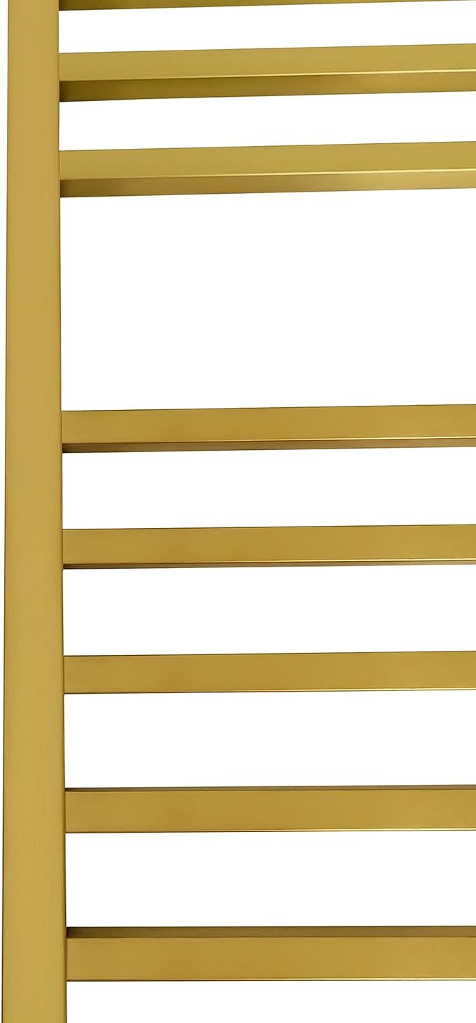 Luxury Heated Towel Rack for Bathroom, Wall Mounted Electric Towel Warmer Racks with Timer & Temperature Multi-Level Adjustable, 14 Bar Stainless Steel Towel Heater for Bathroom (Brushed Gold)