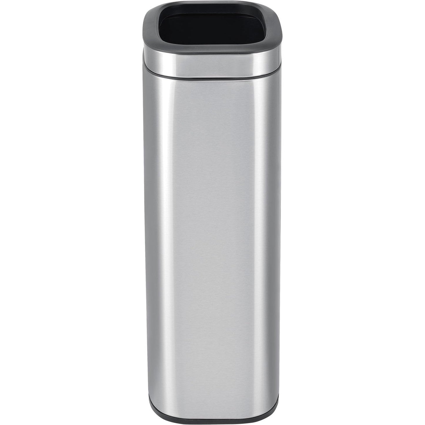 Global Industrial 8 Gallon Stainless Steel Slim Open Top Receptacle