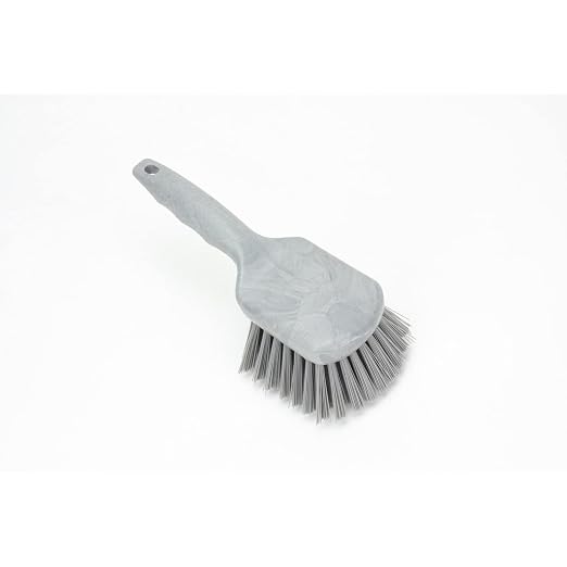 SPARTA 40541EC23 Plastic Scrub Brush, Utility Brush, Kitchen Brush With Hanging Hole For Cleaning, 8 Inches, Gray, (Pack of 6)
