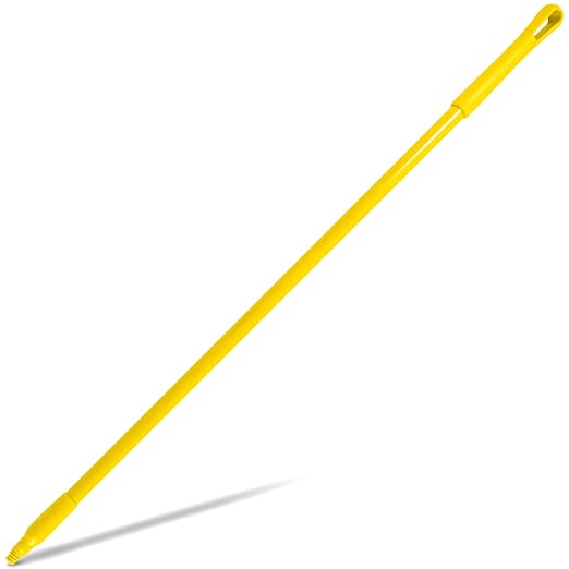 SPARTA 41225EC04 Fiberglass Broom Handle, Mop Handle, Replacement Handle With Acme Threaded Tip For Commercial Cleaning, 48 Inches, Yellow, (Pack of 12)