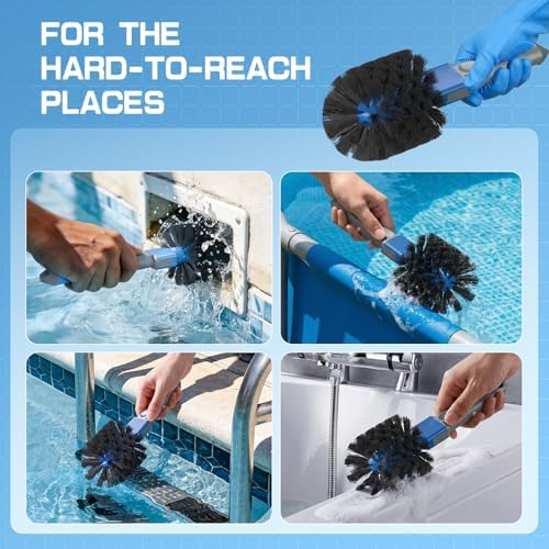 Cordless Pool Vacuum & 3-in-1 Basic Pool Cleaning Kit Bundle