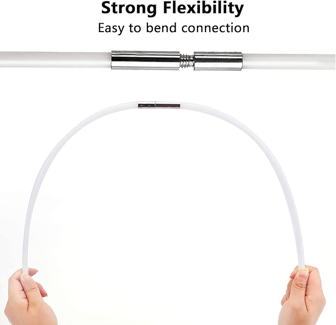 20FT Dryer Vent Cleaner Kit Dryer Cleaning Tools, Flexible Lint Brush with Drill Attachment, Duct Cleaning Kit Vent Cleaner Chimney Cleaning Brush with 15 Flexible Rods, 7.8'' Brush Heads