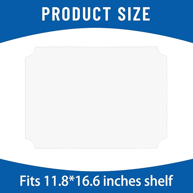 Frienda Set of 6 Wire Shelf Liner 11.8 x 16.6 Inch Heavy Duty Waterproof Shelf Liners for Wire Shelving, Non Adhesive Plastic Mat for Metal Rack Kitchen Shelves, Shoe Rack (Clear)