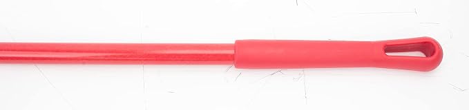 SPARTA 41083EC05 Plastic Color Coded Broom, Unflagged Bristles, Long Broom With Angled Head For Small Debris Cleaning, 56 Inches, Red