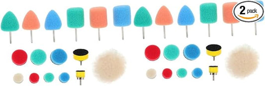 32pcs Car Polishing Sponge Pads Kit Auto Buffing Wheel for Detailing and Waxing for Headlights and Narrow Spaces Reusable and Lightweight