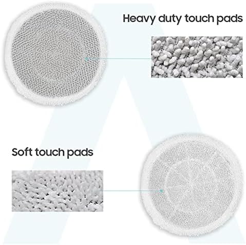 2 Count Upgraded Steam Scrub Brush Heads + 8 Pack Steam Mop Replacement Pads for Shark Steam and Scrub Mop S8201 S8001 S7201 S7000 Series