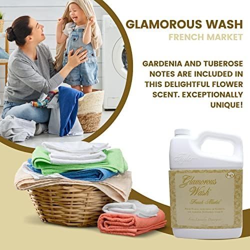 Worldwide Nutrition Bundle: Tyler Glamorous Wash French Market Fine Laundry Liquid Detergent - Luxury Liquid Laundry Detergent - 1.89L (64 Fl Oz) Liquid Detergent and Multi-Purpose Key Chain