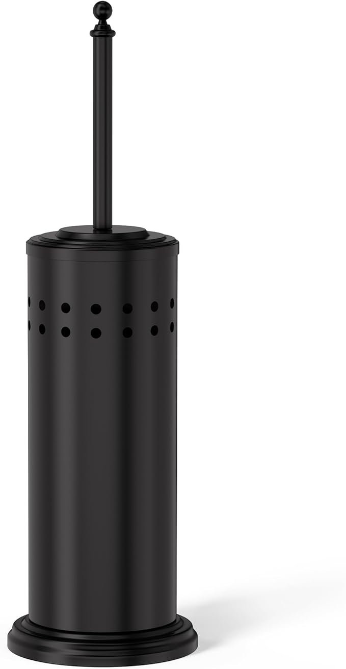 DOWRY Anti-Hand Off Toilet Plunger with Holder for Bathroom,Powerful Efficient Force Suction Cup,Heavy Duty, Deep Cleaning Black